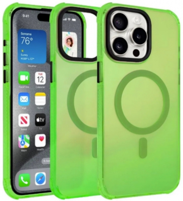 Чехол накладка iPhone 15 Pro 6.1" Gurdini Asty Series with Magsafe Green