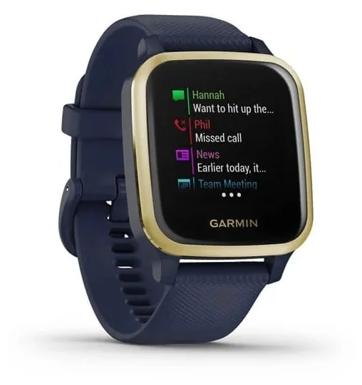 Умные часы Garmin Venu Sq Music Edition NFC, золотистый/темно-синий