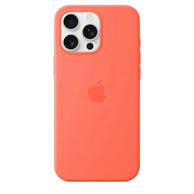Чехол накладка для iPhone 16 Pro 6.3" Silicone Case (Button/Magsafe) Tangerine