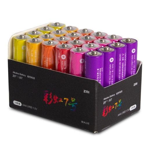 Батарейки алкалиновые Xiaomi ZMI Rainbow ZI7 AAA LR03 (24шт)