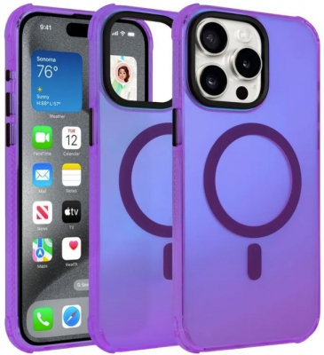 Чехол накладка iPhone 15 Pro 6.1" Gurdini Asty Series with Magsafe Purple
