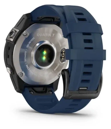 Умные часы Garmin Quatix 7 Wi-Fi, черный/голубой