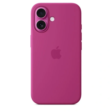 Чехол накладка для iPhone 16 6.1" Silicone Case (Button/Magsafe) Fuchsia