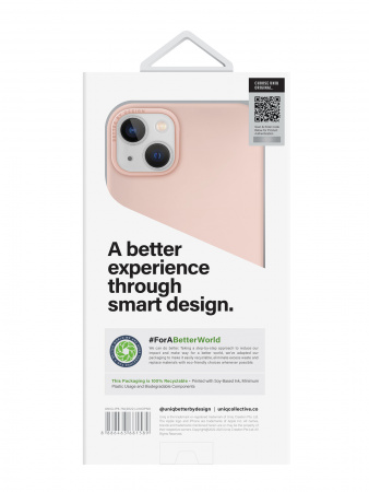 Uniq для iPhone 14 Plus чехол LINO Pink