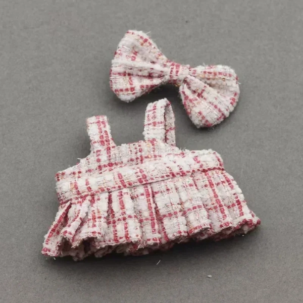 Одежда Labubu платье с бантом розовое