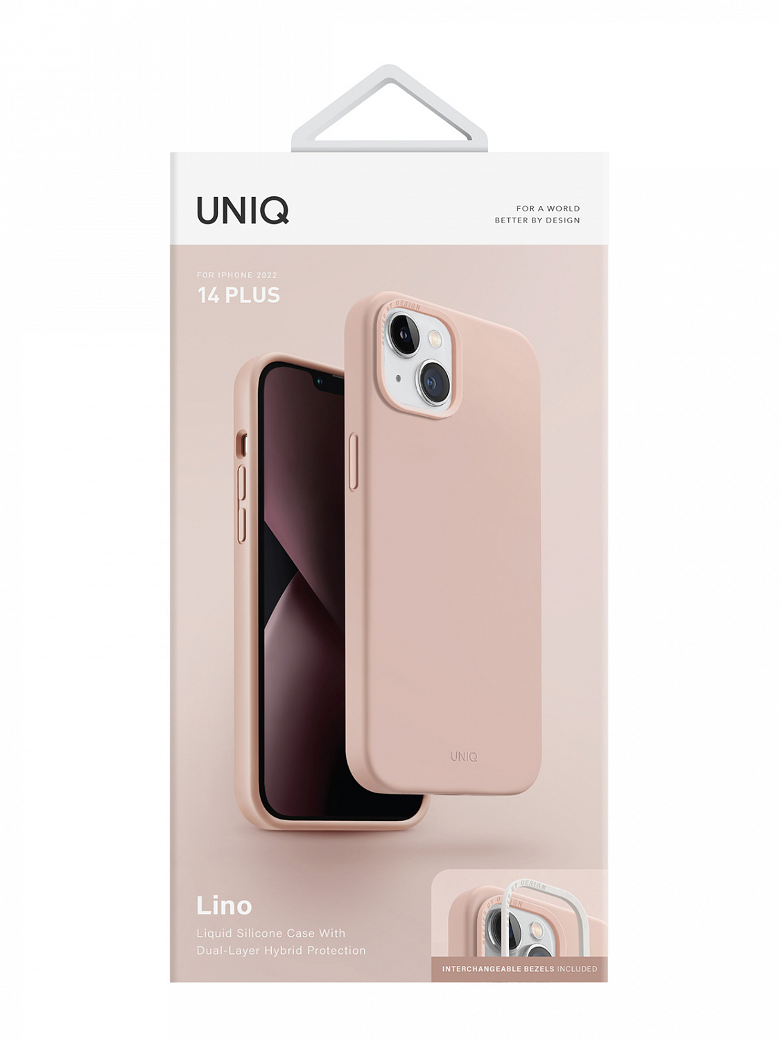 Uniq для iPhone 14 Plus чехол LINO Pink
