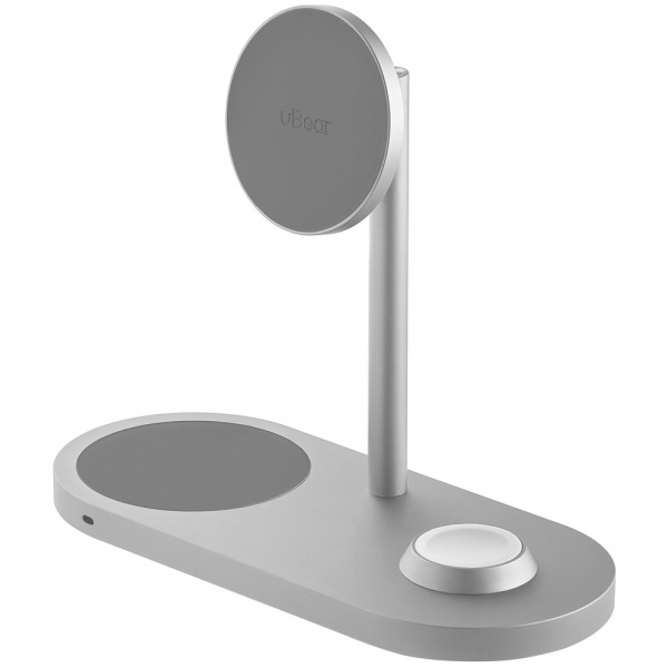 Беспроводное зарядное устройство uBear Stage 3 in 1 (WL07SL31-AD), серебристый
