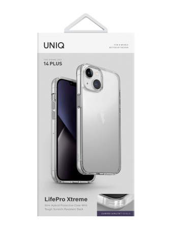 Uniq для iPhone 14 Plus чехол Lifepro Xtreme Clear