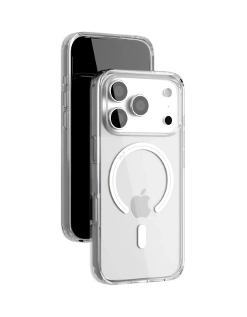 Чехол защитный VLP Puro Case с MagSafe для iPhone 17 Pro, прозрачный