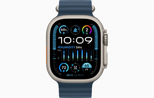 Apple Watch Ultra 2 Titanium Case with Blue Ocean Band