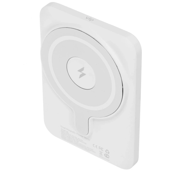 Аккумулятор внешний VLP Dual Magsafe PowerBank 5000 mAh, 3A, USB-C, белый