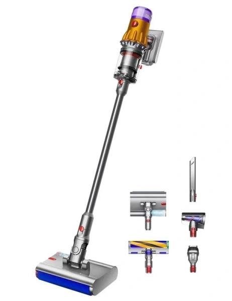 Вертикальный пылесос Dyson V12S Detected Slim Submarine (SV46), Yellow/Nickel
