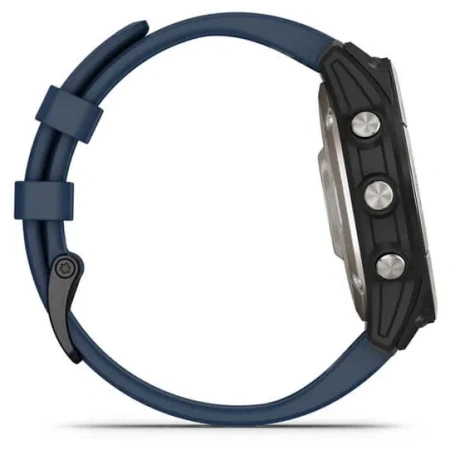 Умные часы Garmin Quatix 7 Wi-Fi, черный/голубой