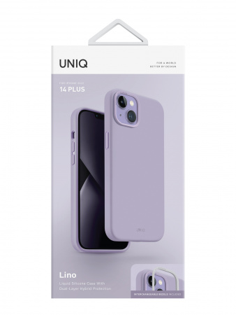 Uniq для iPhone 14 Plus чехол LINO Lavender