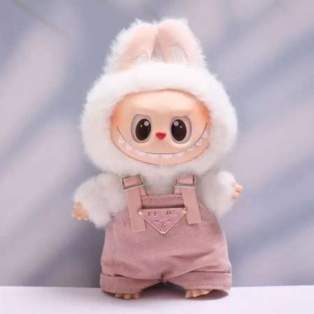 Одежда Labubu штаны с лямками и панамкой розовые