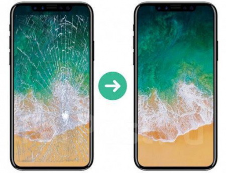 Переклейка стекла на iPhone XS