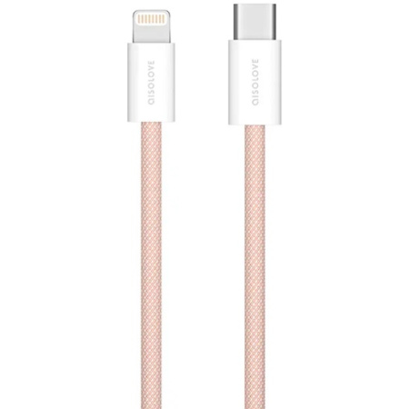 Кабель Type-C/Lightning Xiaomi (Mi) SOLOVE 100 см 20W PD 3А , высокопрочная ABS+ оплетка (DW6) Pink