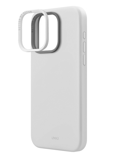 Чехол Uniq iPhone 15 LINO Chalk Grey (Magsafe)