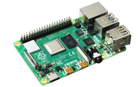 Плата Raspberry Pi 4 Model B, Озу 2 гб, , 4 ядра, Цп 1,5 Ггц,