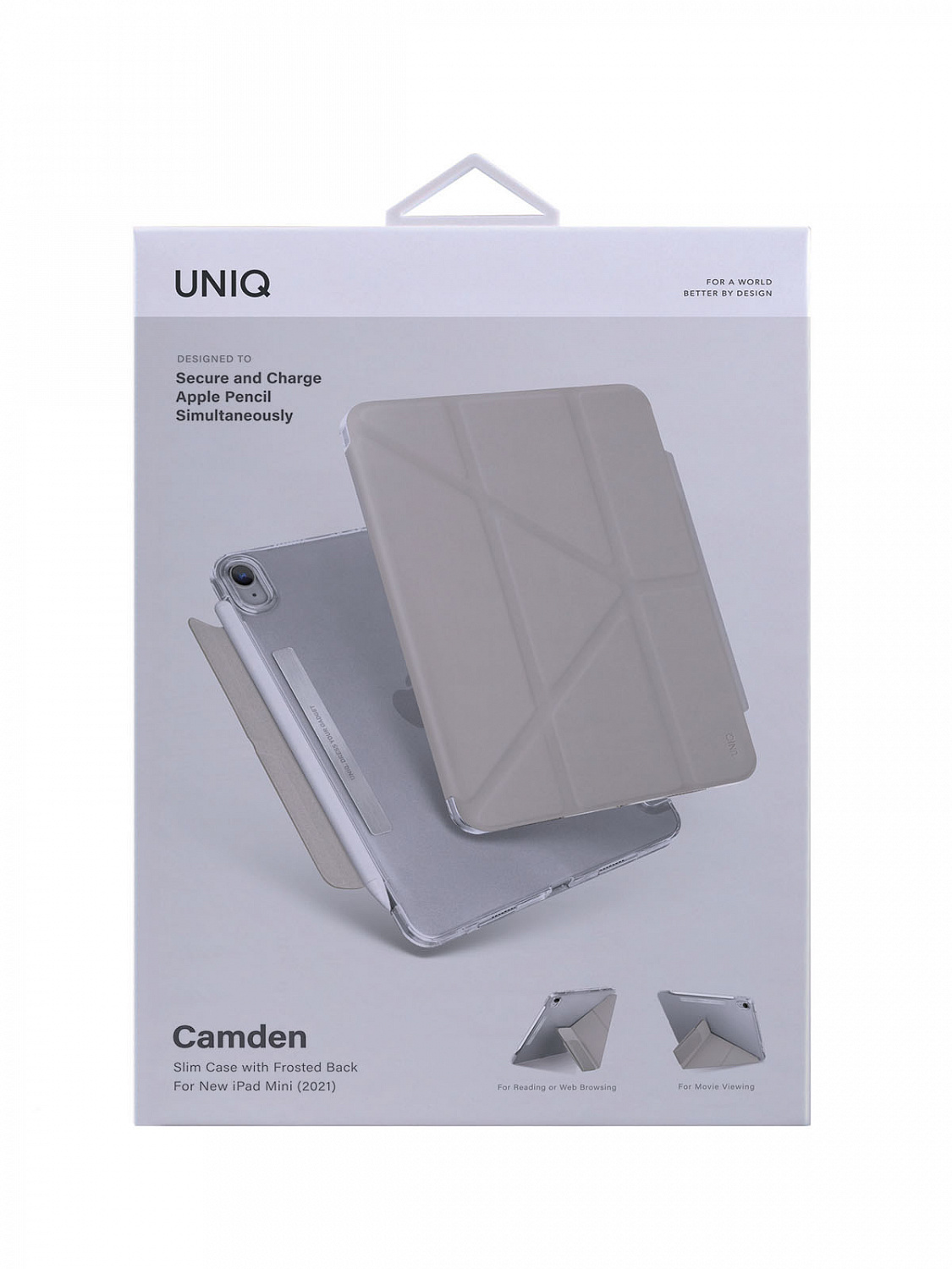 Чехол Uniq для iPad Mini 6 (2021) Camden Anti-microbial Grey