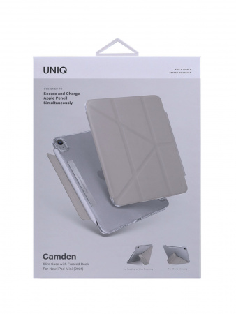 Чехол Uniq для iPad Mini 6 (2021) Camden Anti-microbial Grey