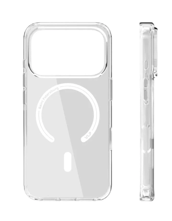 Чехол защитный VLP Puro Case с MagSafe для iPhone 17 Pro, прозрачный