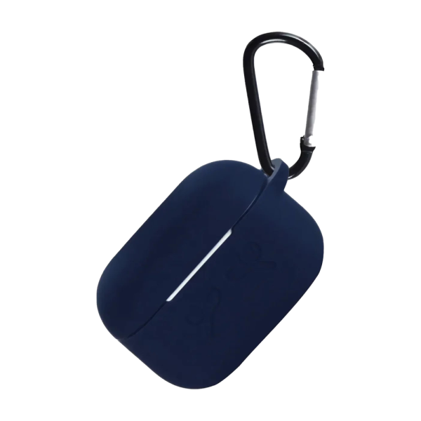Чехол для Airpods 3 Gurdini силиконовый с карабином Темно Синий