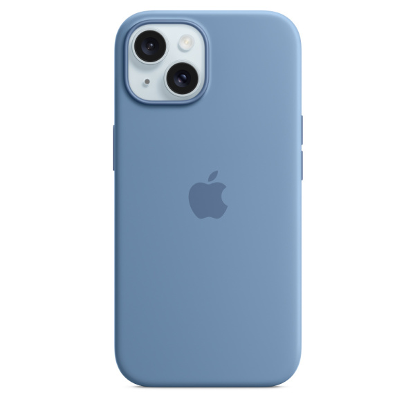 Чехол накладка для iPhone 15 Plus 6.7" Silicone Case with Magsafe Blue