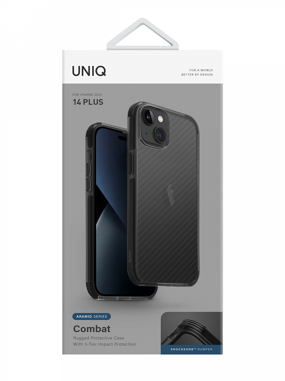 Чехол для iPhone 14 Plus Uniq Combat Aramid effect Smoke