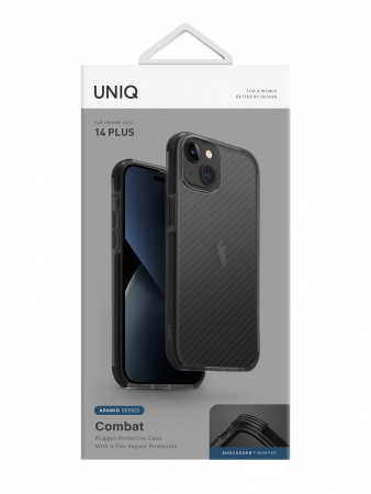 Чехол для iPhone 14 Plus Uniq Combat Aramid effect Smoke