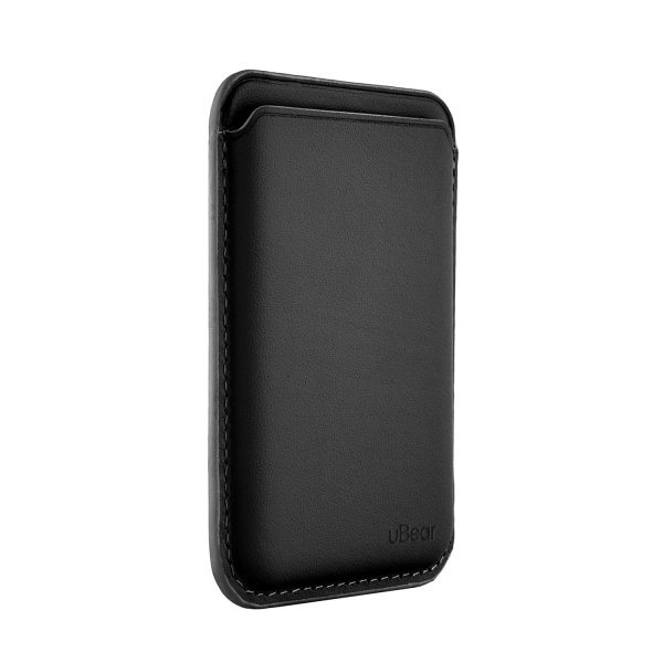 Чехол защитный uBear Leather Shell Case, кардхолдер, натуральная кожа, чёрный