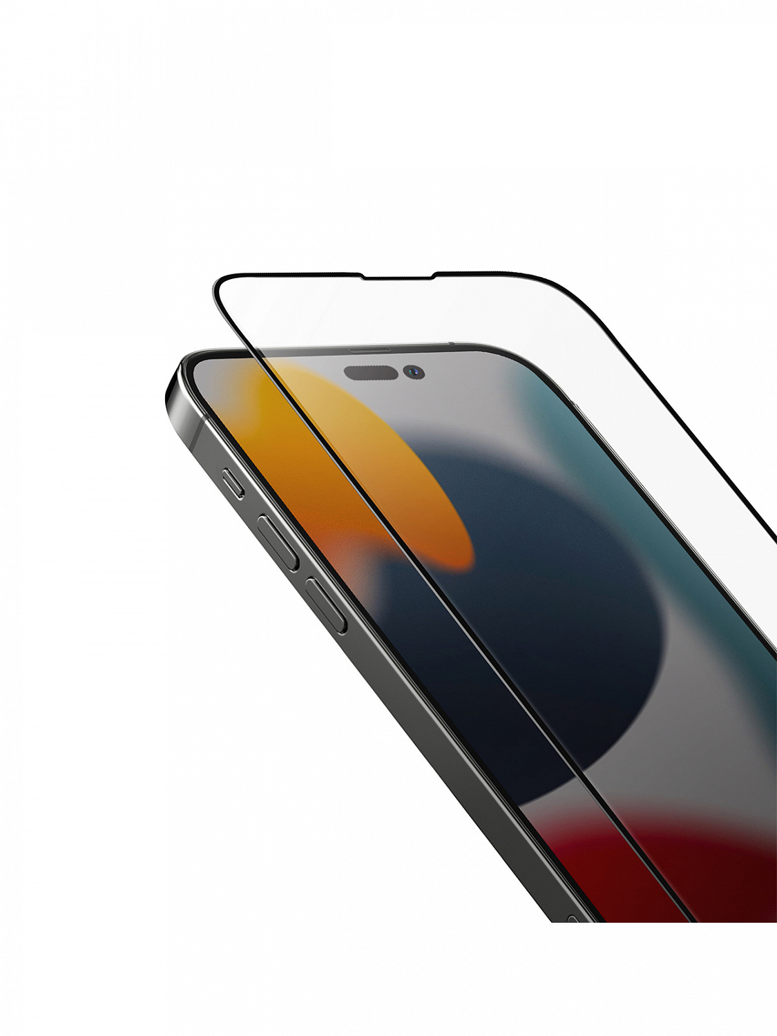 Стекло Uniq для iPhone 14 Pro OPTIX Vivid (true colors) Clear/Black