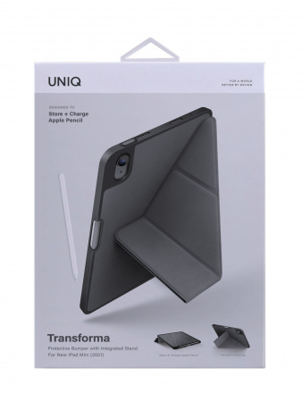 Чехол Uniq для iPad Mini 6 (2021) Transforma Anti-microbial Black