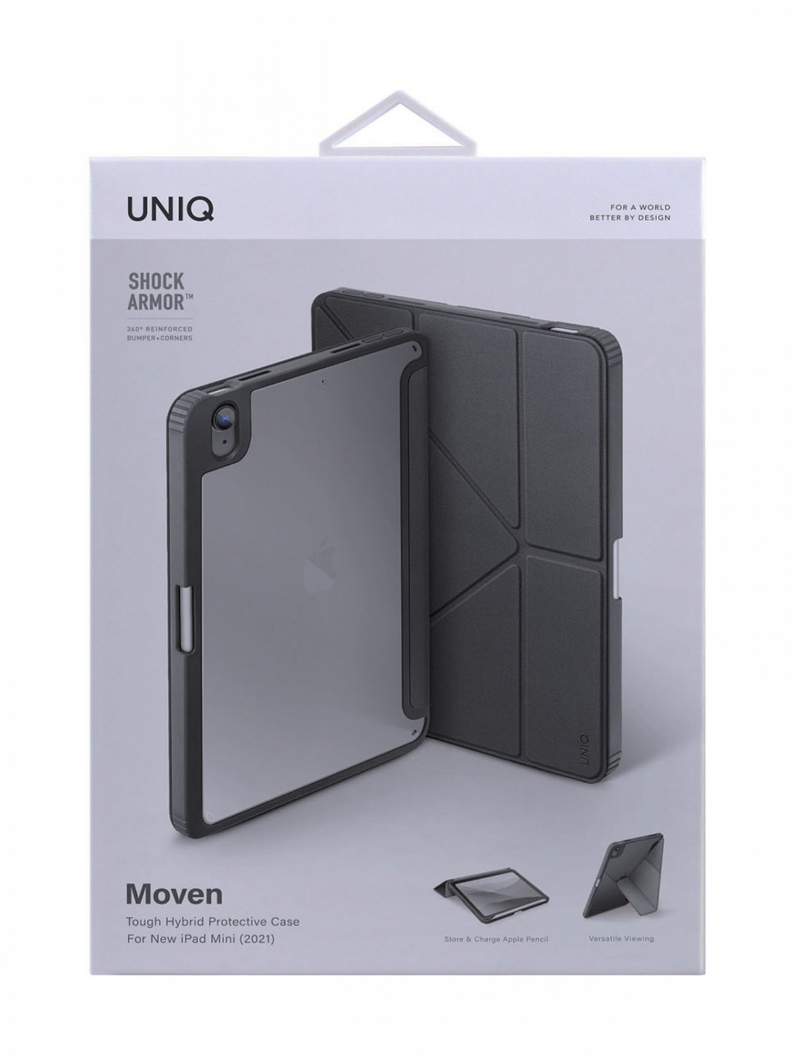 Чехол Uniq для iPad Mini 6 (2021) Moven Anti-microbial Grey