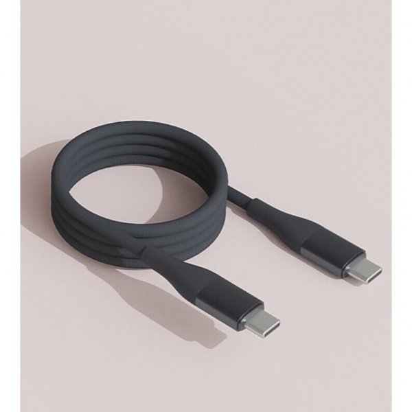 Кабель Type-C/Type-C Xiaomi (Mi) SOLOVE 100 см 20W PD 3А нейлоновая оплетка (DW3 Dark Grey), темно-серый