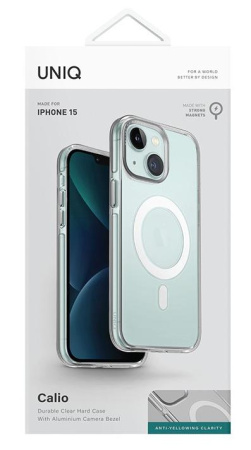 Чехол Uniq iPhone 15 Calio Clear (MagSafe)