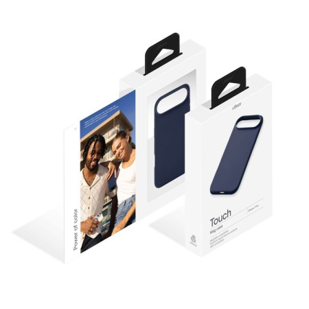 Чехол защитный uBear Touch Mag Case для iPhone 17 Air, MagSafe, силикон, софт-тач, Темно-синий