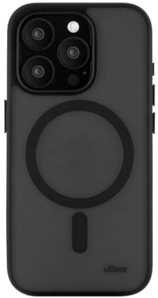 Чехол защитный uBear Cloud Mag Case, iPhone 15 Pro Max, MagSafe, черный