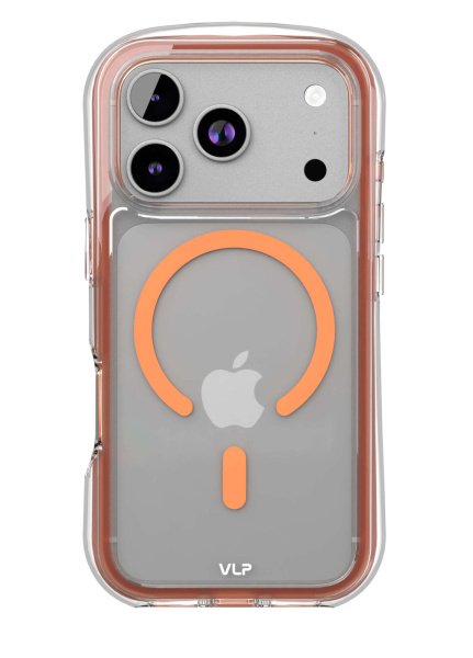 Чехол защитный VLP Bubble Case с MagSafe для iPhone 17 Pro, оранжевый