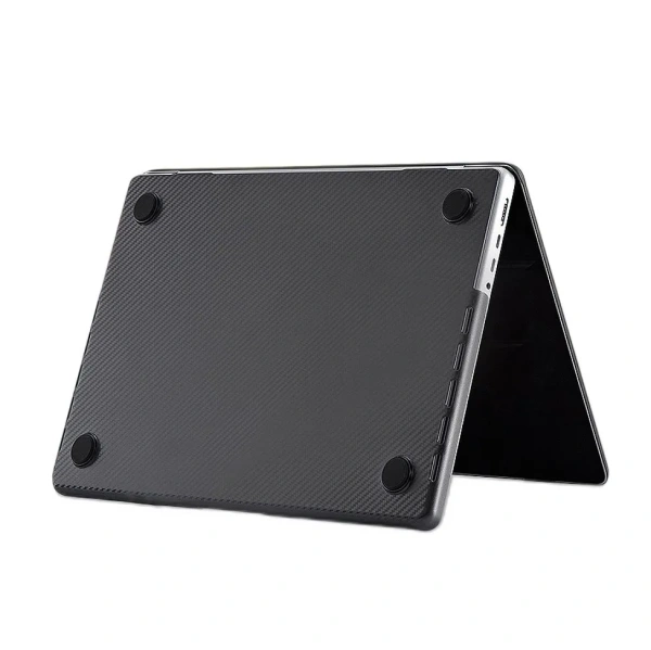 Чехол накладка Gurdini для Macbook Air 13.6" M2/M3/M4 пластик под карбон черный