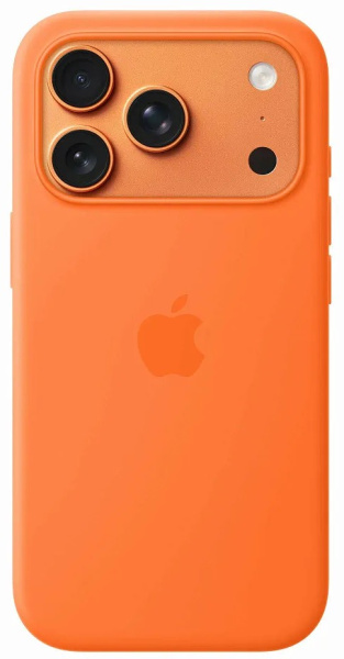 Чехол накладка для iPhone 17 Pro 6.3" Silicone Case (Button/Magsafe) Orange
