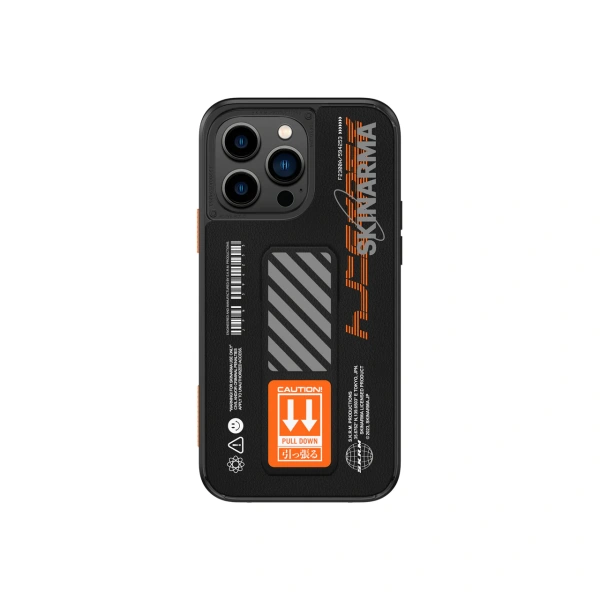 SKINARMA для iPhone 14 Pro чехол SHINGOKI with Grip stand Black/Orange