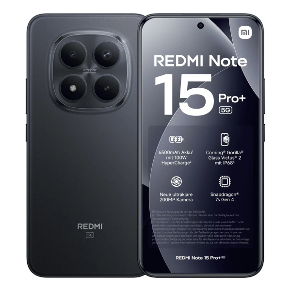 Xiaomi Redmi Note 15 Pro+ 5G 8/256Gb Black