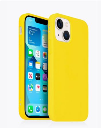 Чехол накладка iPhone 13 6.1" Gurdini Soft lux силикон Желтый