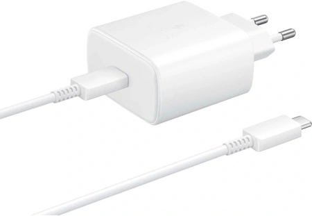Samsung Power Adapter USB-C 45w White + USB-C/USB-C Cabel 1m