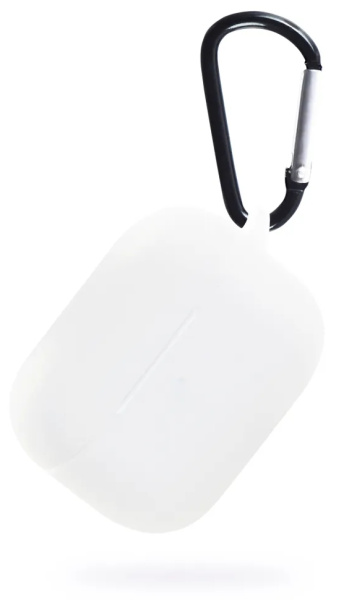 Чехол для Airpods Pro 2 Gurdini прорезиненный soft touch c карабином Полупрозрачный