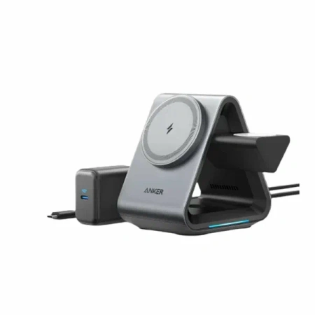 Зарядное устройство Anker 737 MagGo (станция 3 в 1) Qi2, Черный
