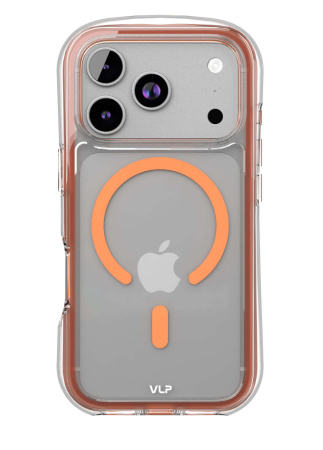 Чехол защитный VLP Bubble Case с MagSafe для iPhone 17 Pro, оранжевый