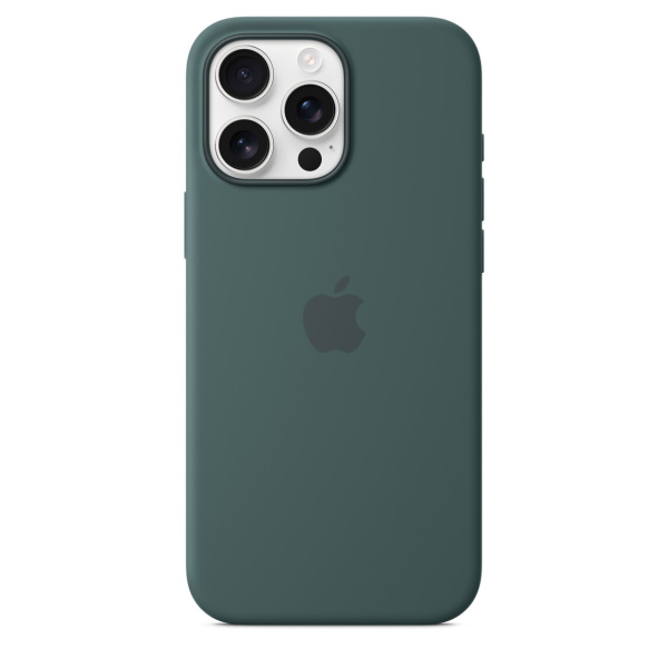 Чехол накладка для iPhone 16 Pro Max 6.9" Silicone Case (Button/Magsafe) Lake Green