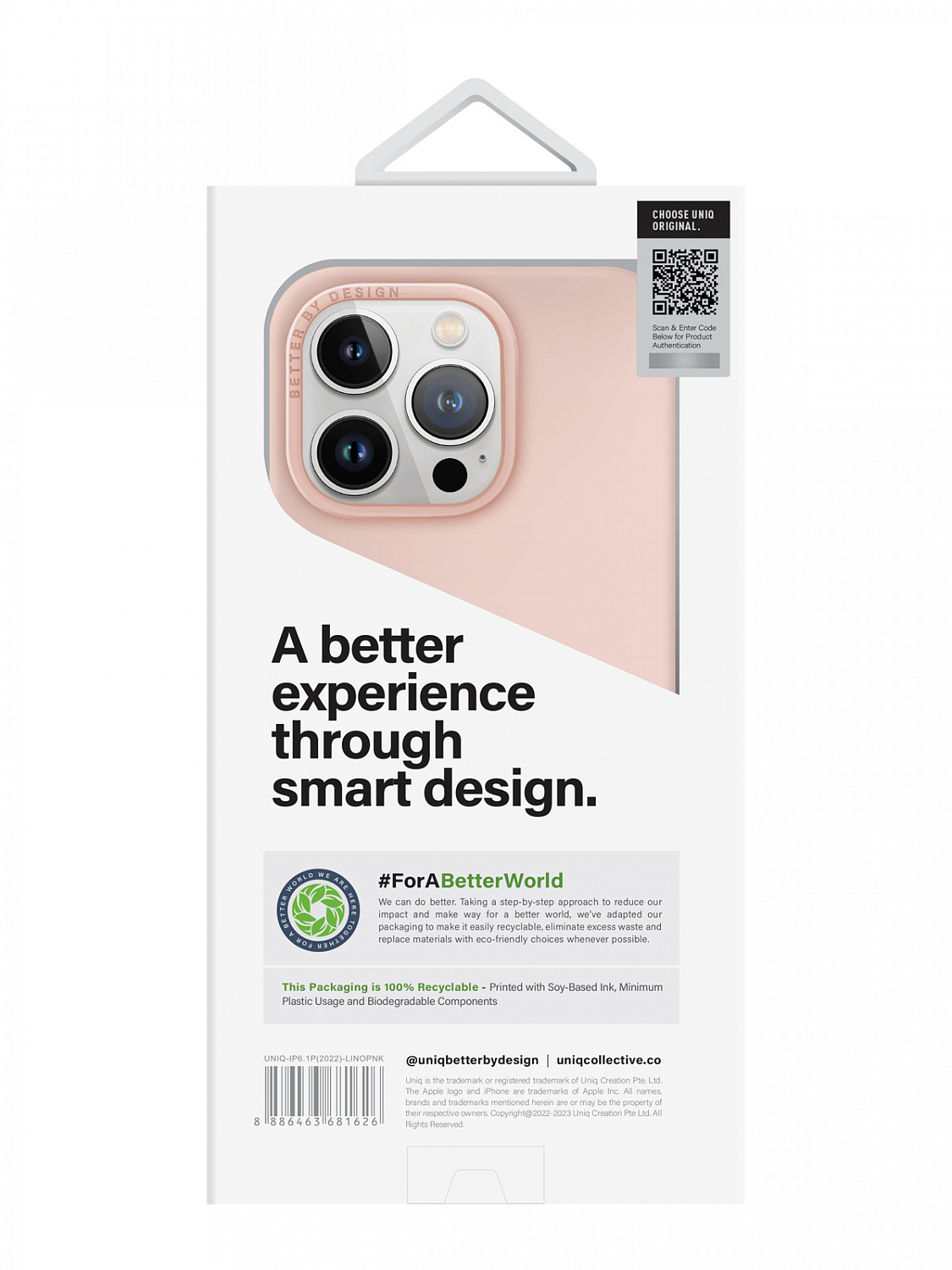 Uniq для iPhone 14 Pro чехол LINO Pink